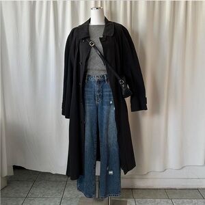 Classic Black Trench Coat for Men